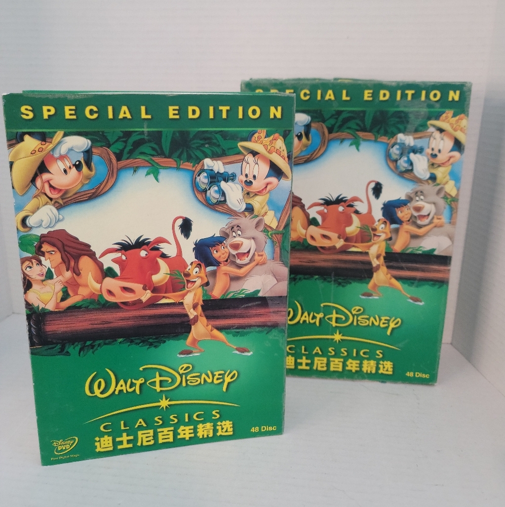Disney Special Edition Asian DVD Set, 45 Dvds Include With Cardboard Cover Box